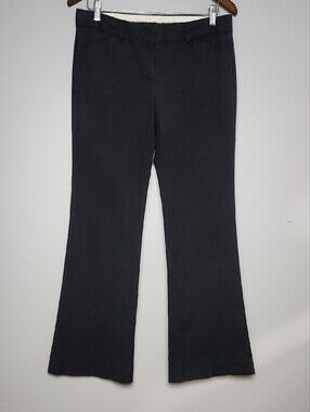 THEORY Black cotton regular/low rise bootcut/flare pants